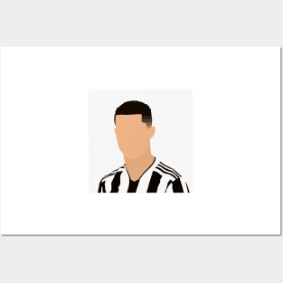 Cristiano Ronaldo Minimalistic Face Art Posters and Art